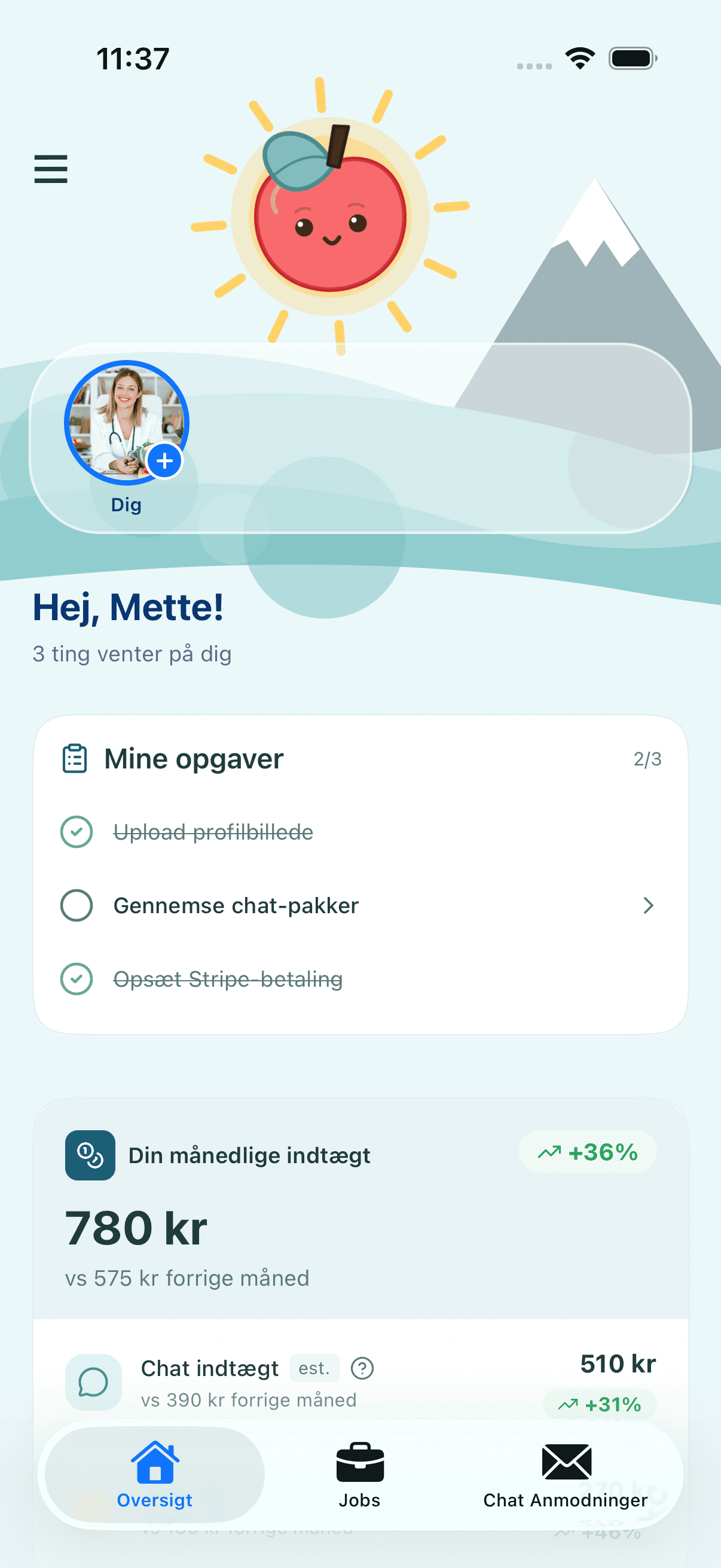 Nutrista kliens nézet