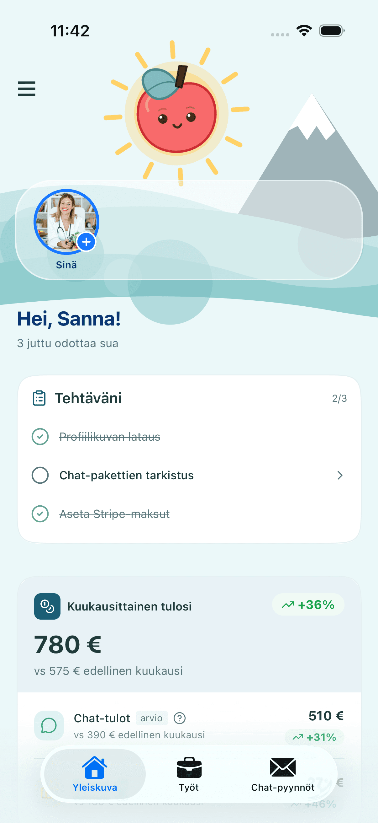 Nutrista kliens nézet