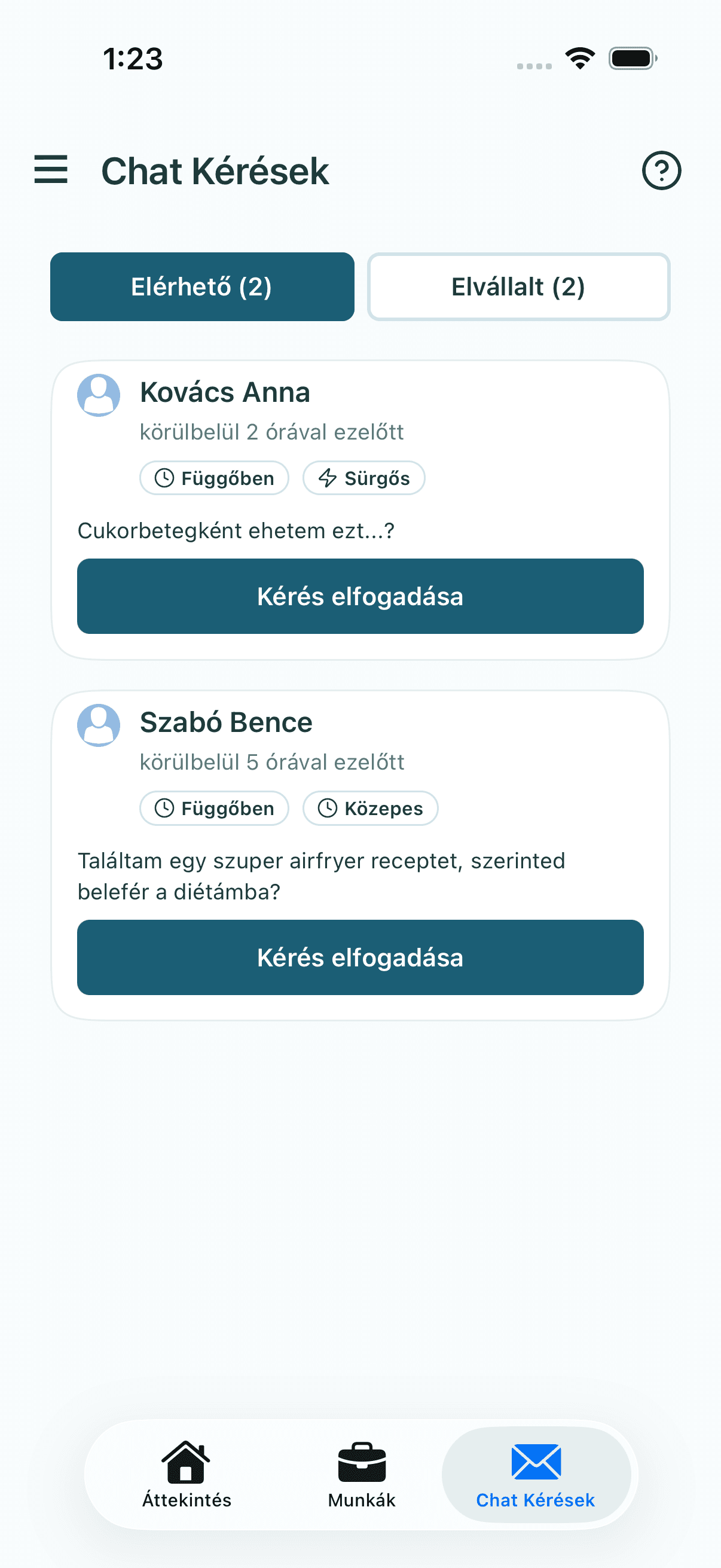 Kliens kérések