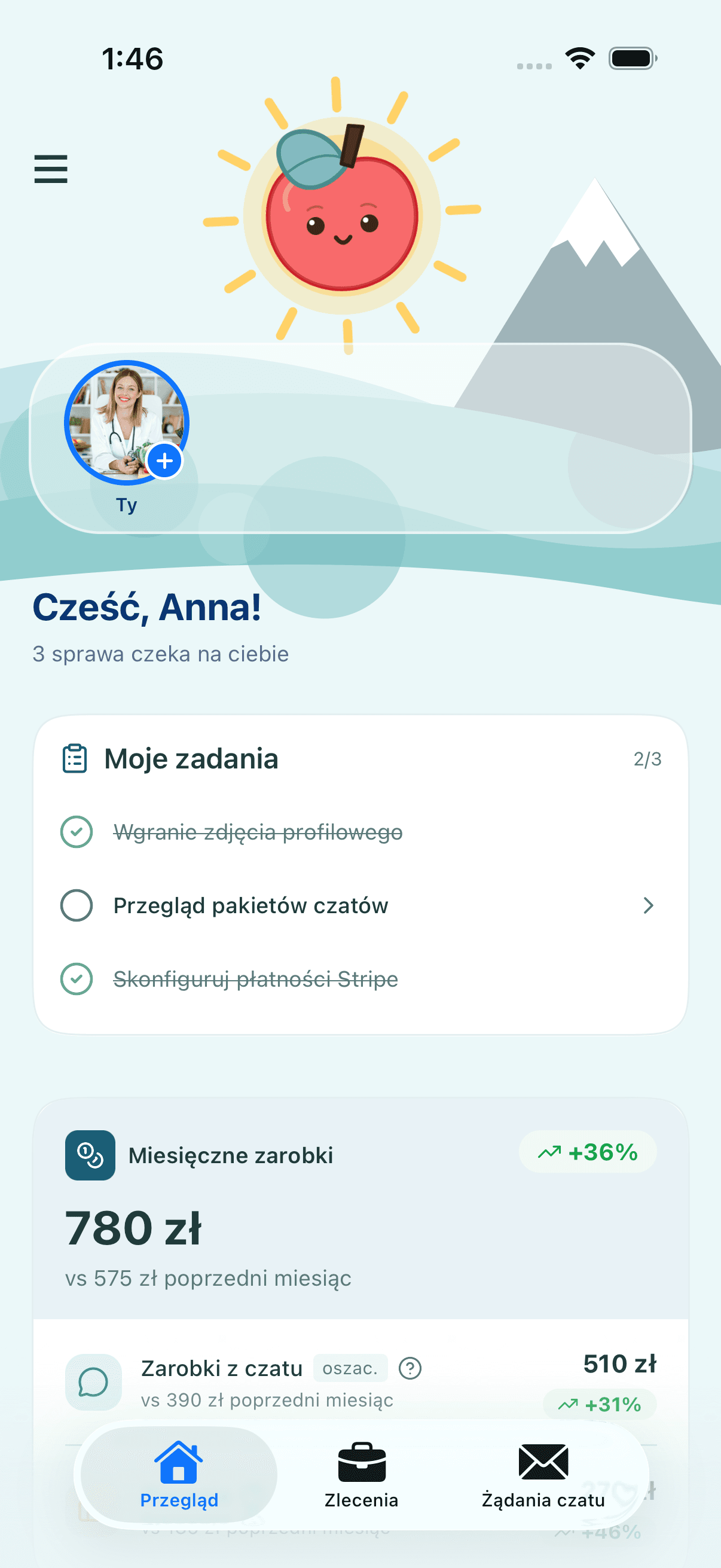Nutrista kliens nézet