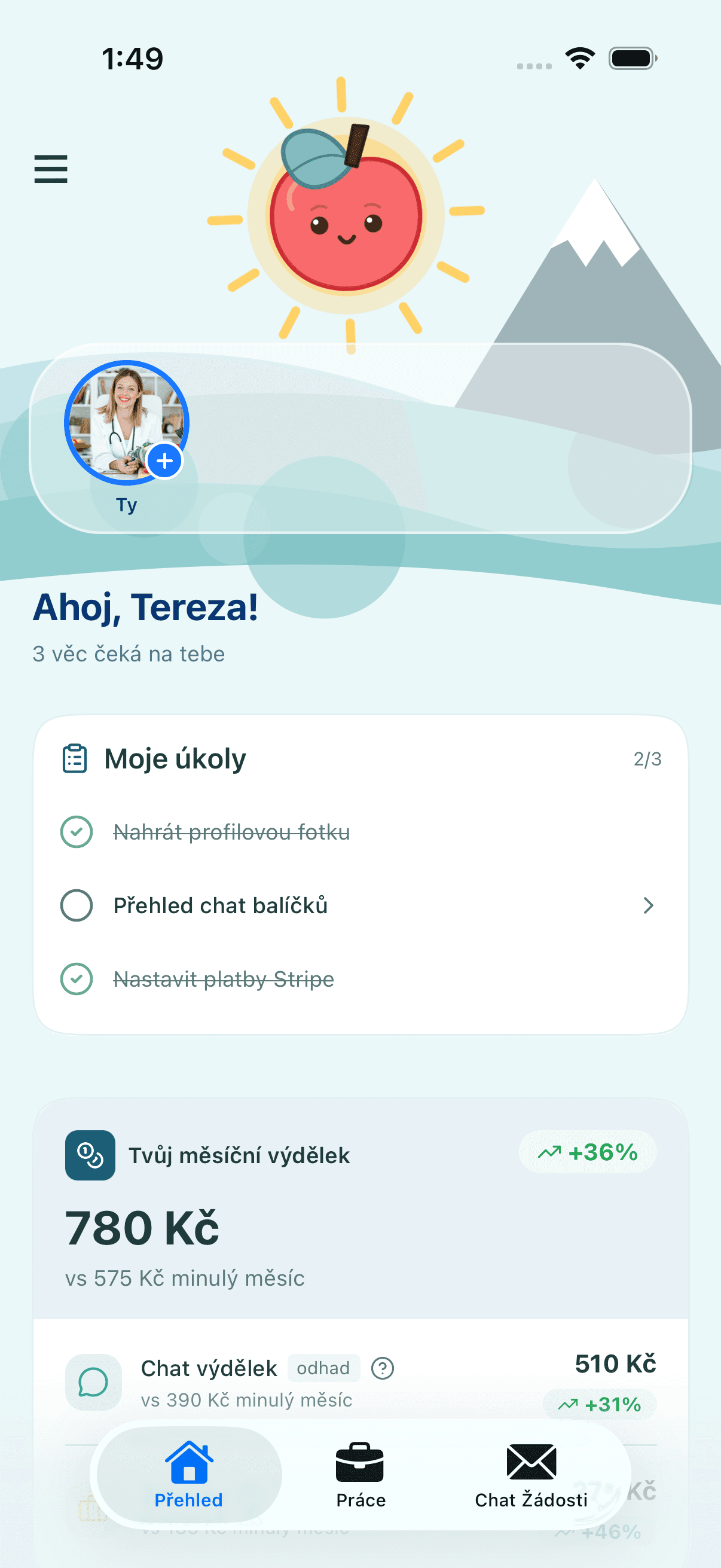 Nutrista kliens nézet