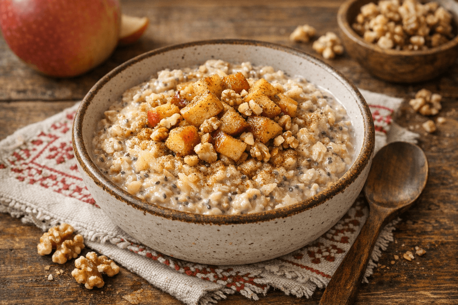 Apple-Walnut Overnight Oatmeal