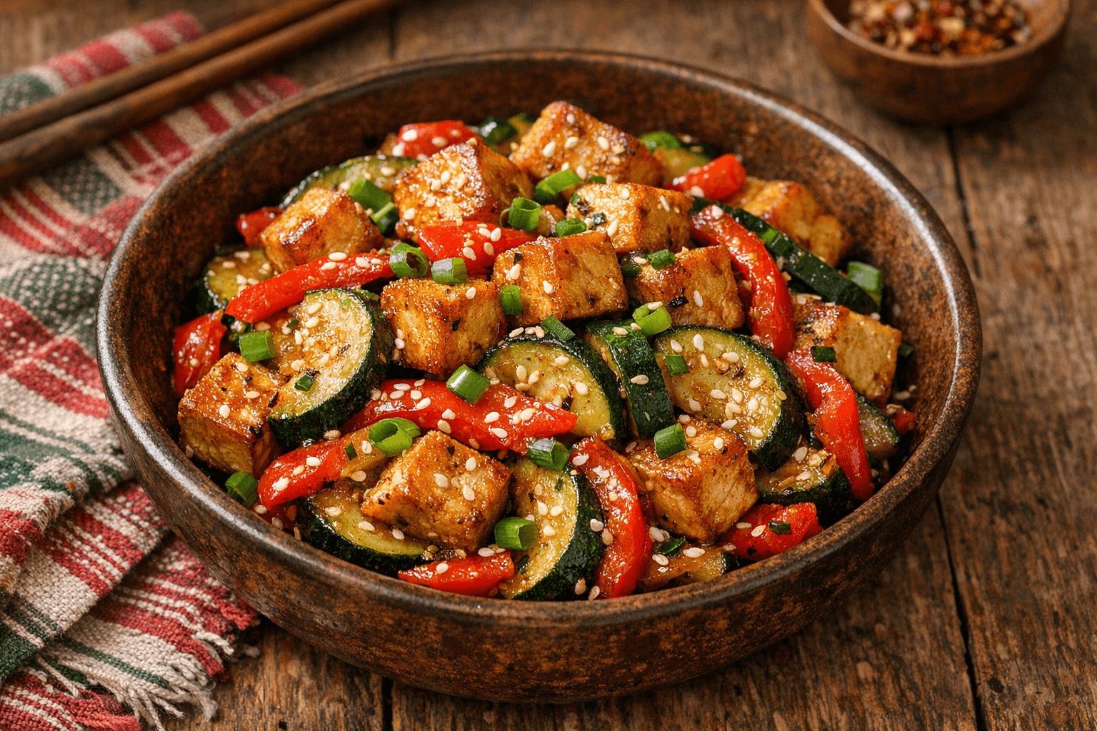 Crispy Tofu with Veggies