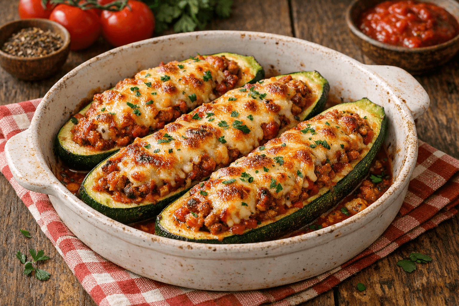 Stuffed Zucchini Boats