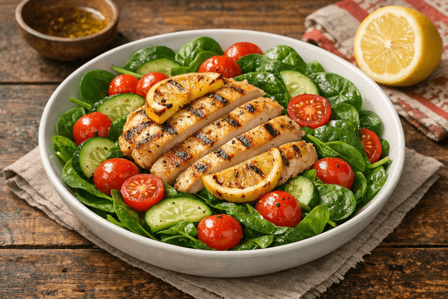 Grilled Lemon Chicken Salad