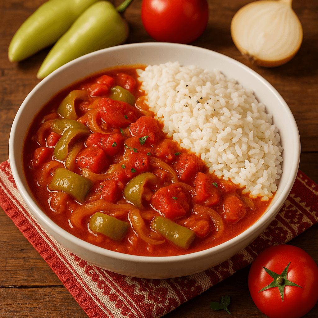 Lecsó Rizs Körettel