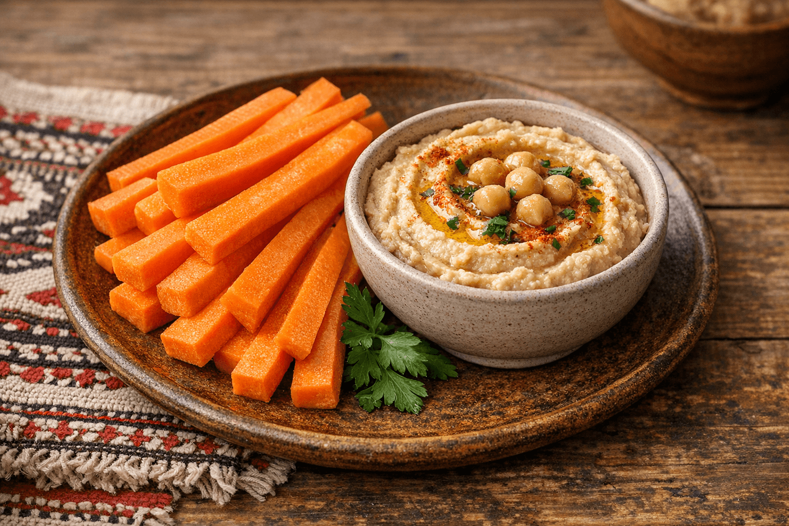 Hummus with Carrot Sticks