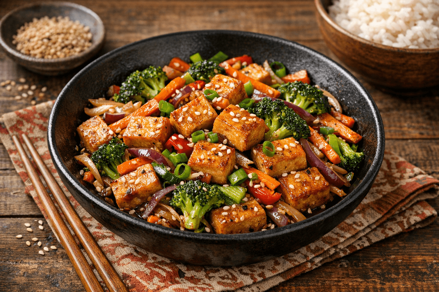 Asian Tofu Wok with Vegetables