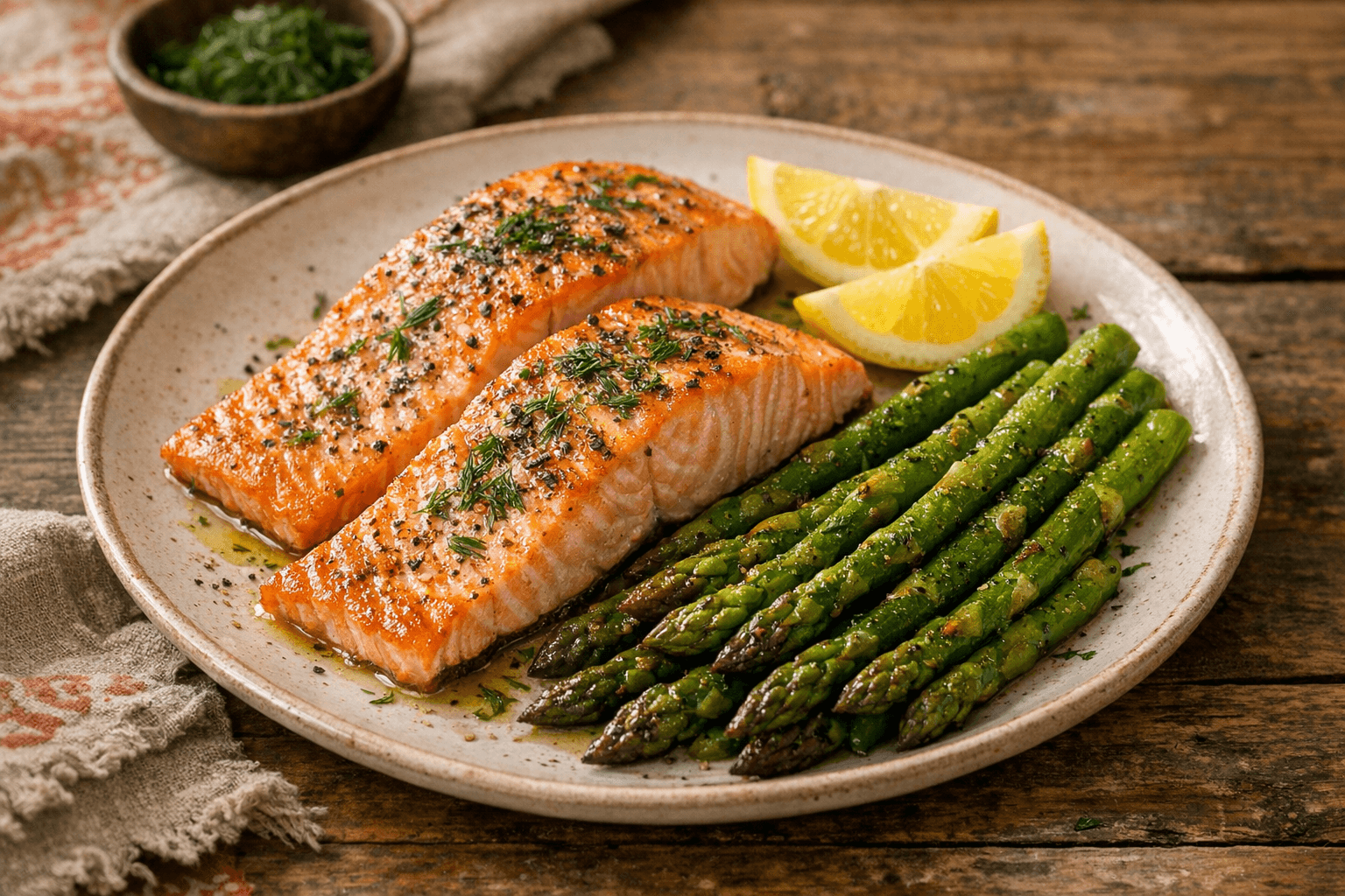 Baked Salmon with Asparagus